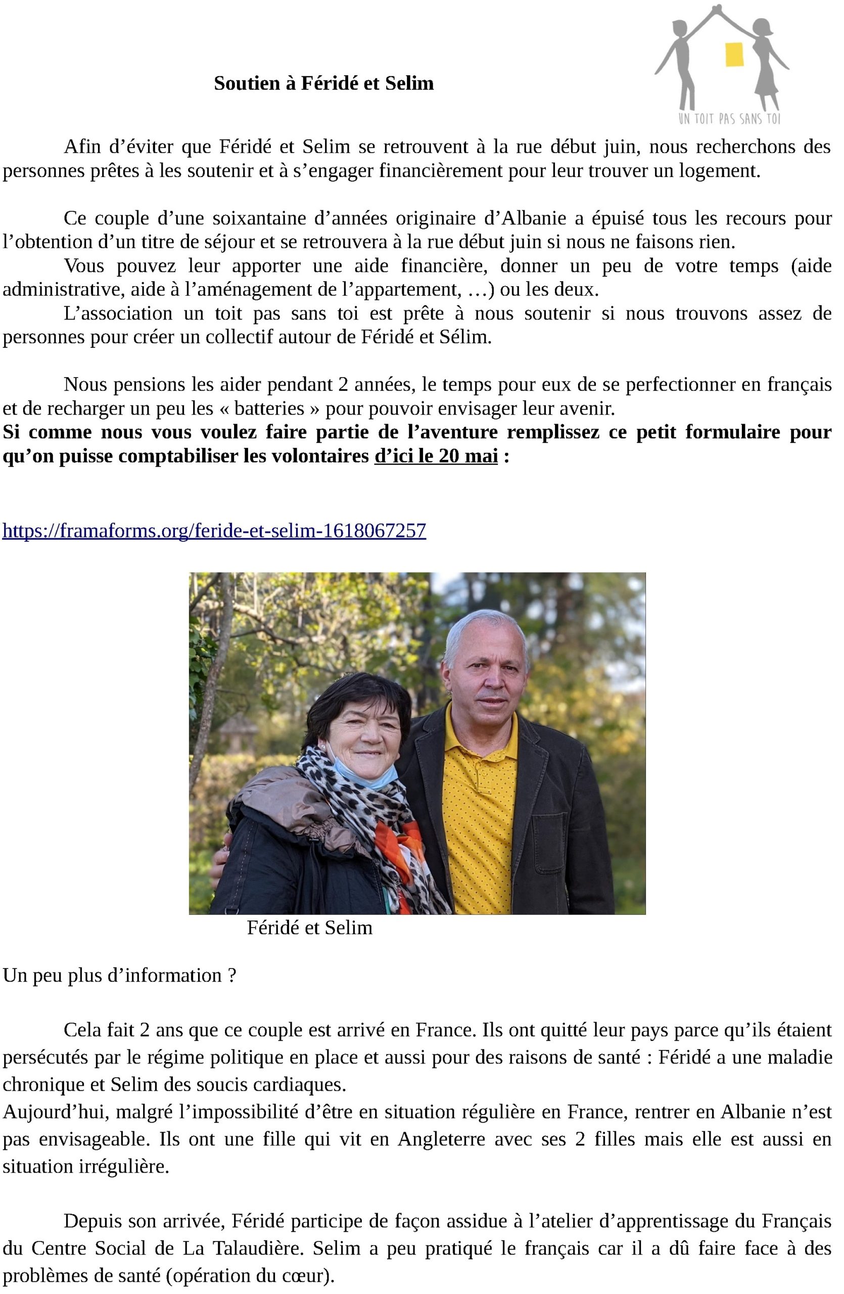 message de soutien a une famille